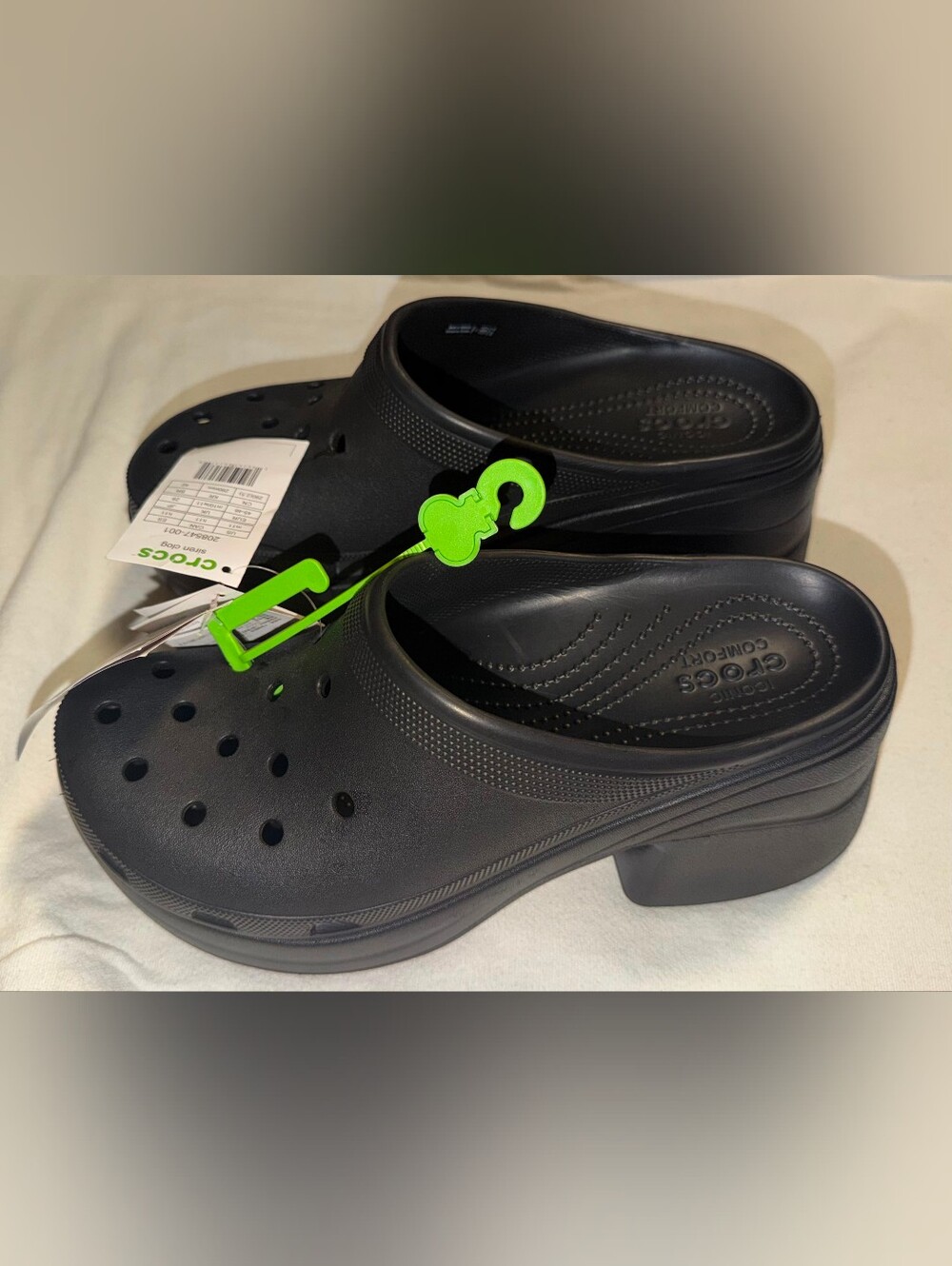 NWT CROCS Black siren Platform Clogs size 11 - Picture 5 of 8